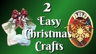 2 Easy Christmas Crafts | Easy Star Wreath | Easy Christmas Wreath | Christmas Tiered Tray Decor