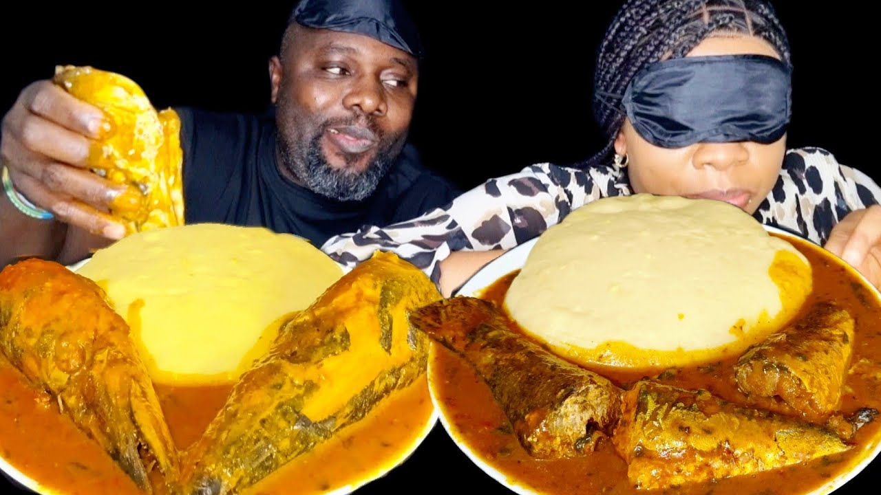 MY HUSBAND PLAYED SMART ONE ON ME| Asmr African food mukbang ogbono soup and plantain fufu