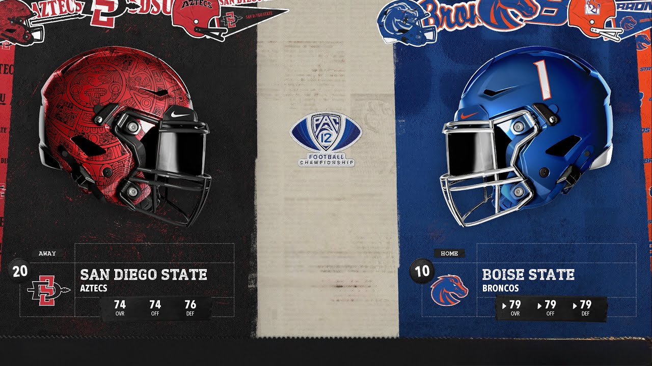 Чемпионат студенческого футбола 26 Mock PAC-12 | Сан-Диего Стэйт против Бойсе Стэйт