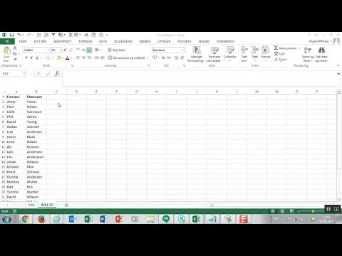 Video: Hvordan sorterer jeg to kolonner sammen i Excel?