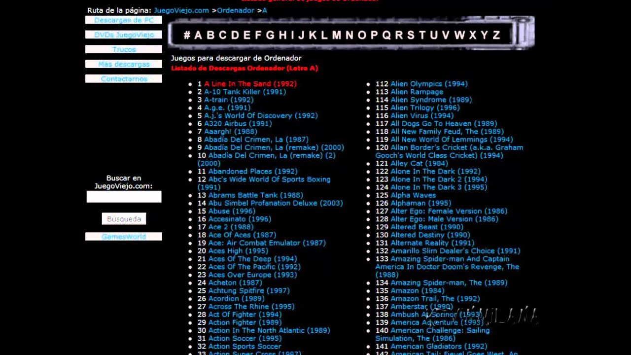 Juego Viejo - Pagina Para Descargar Juegos Antiguos Y Descatalogados - YouTube