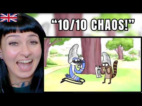 British Girl Reacts to Regular Show's Funniest Moments of All Time