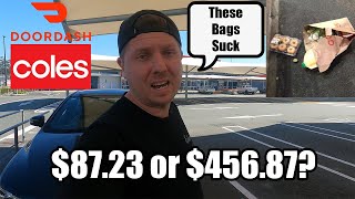 Doordash Coles Shopping  Sunday Shift  How much can you earn attempt #2