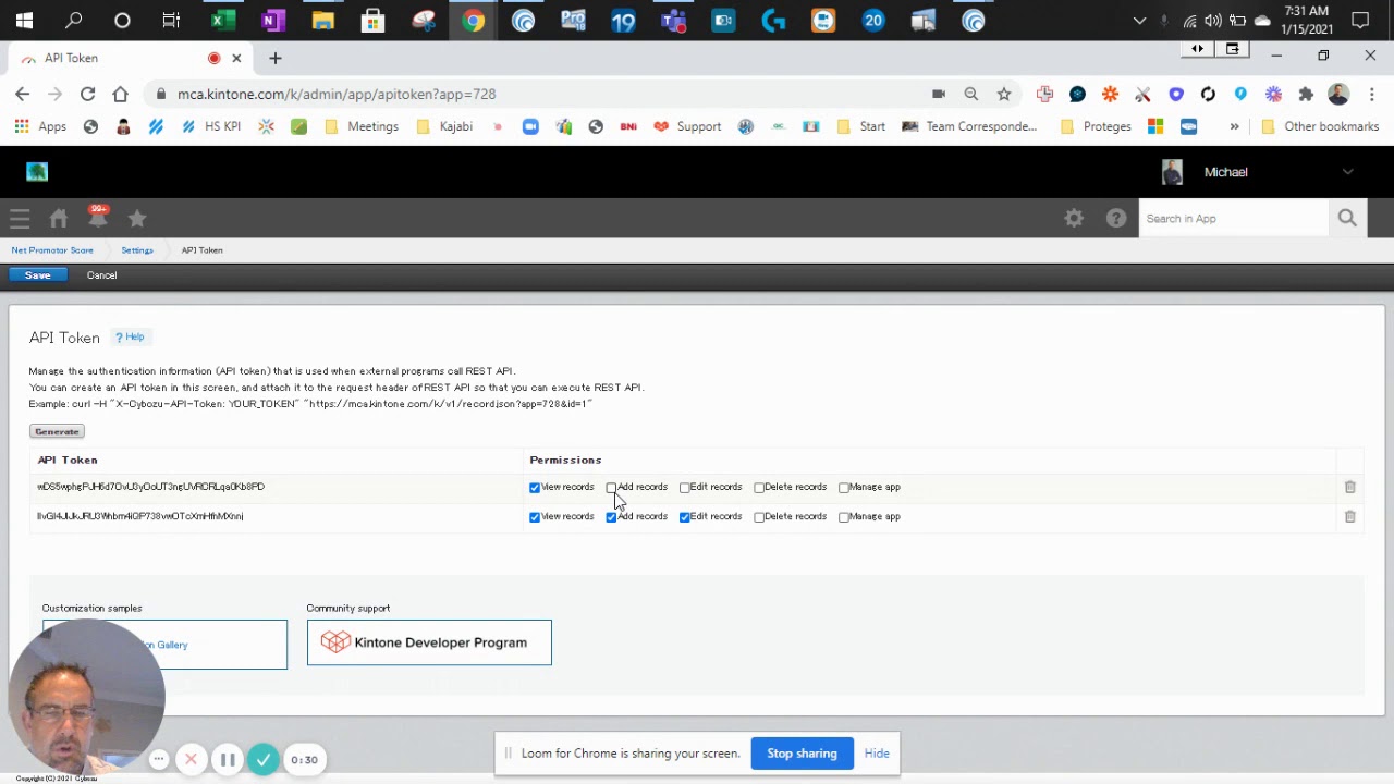 Kintone API Token - YouTube