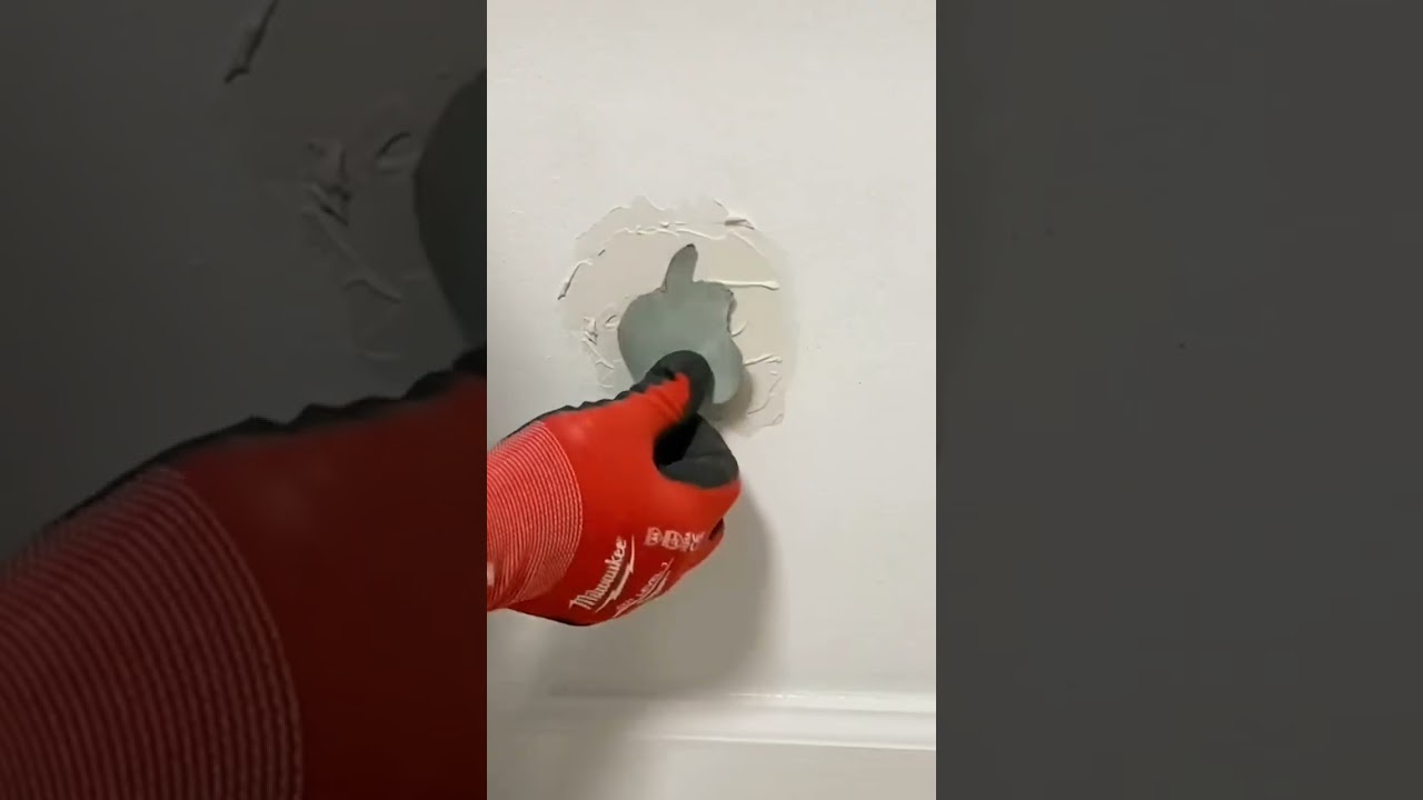 Fixing Wall Holes Like a Pro! 🛠️✨ Satisfying DIY Patch Job 
