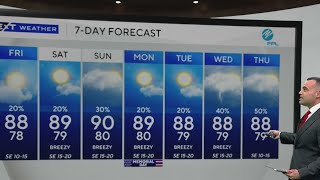 Memorial Day weekend will provide a small reprise from storms across South Florida