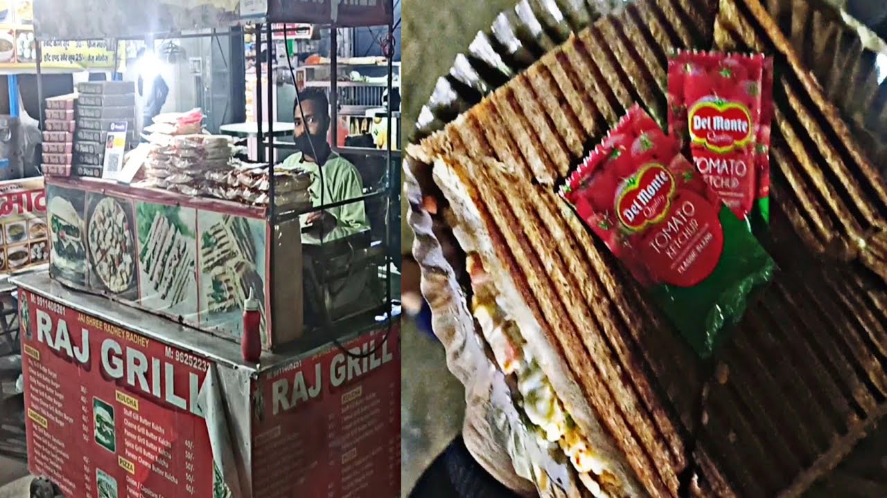 Grilled Sandwich Preparation + Making + Eating + Enjoying😋😋 Kya Khau Kya Banau YouTube