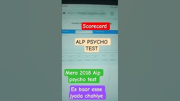 2018 mei psycho test score card #rrb #alp #motivation #railway