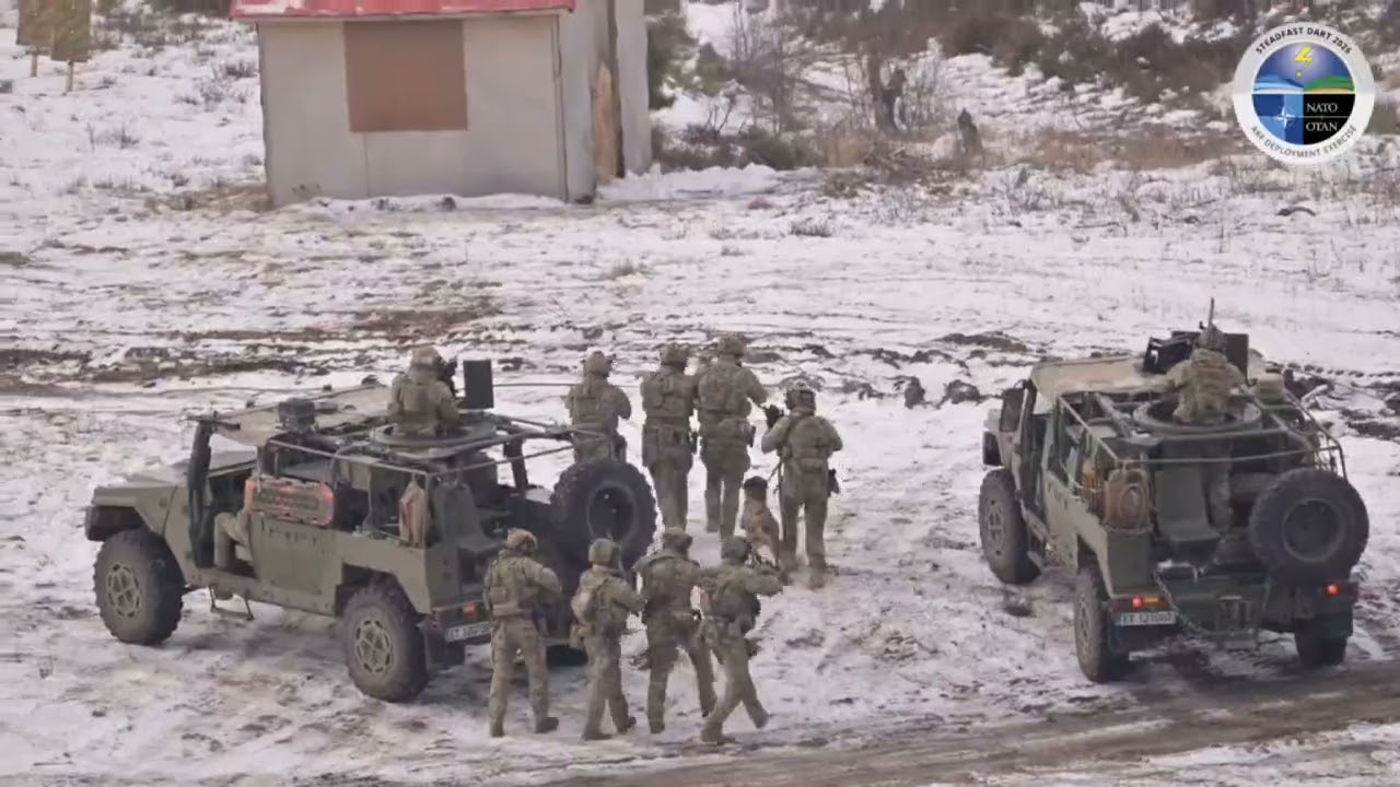Images showing NATO units working in harmony during Steadfast Dart 26 exercise.
