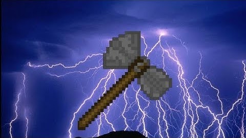 How to Make A Lightning Axe(No Mods) Bedrock Edition