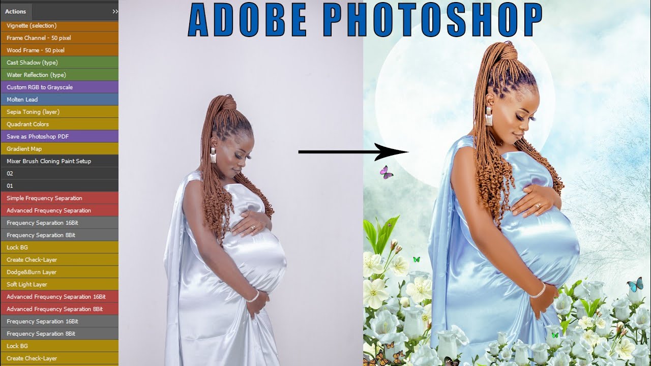 how to put flowers on photo with YouTube