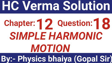 H.C. Verma Solutions - Simple Harmonic Motion - Chapter 12 , Question 18