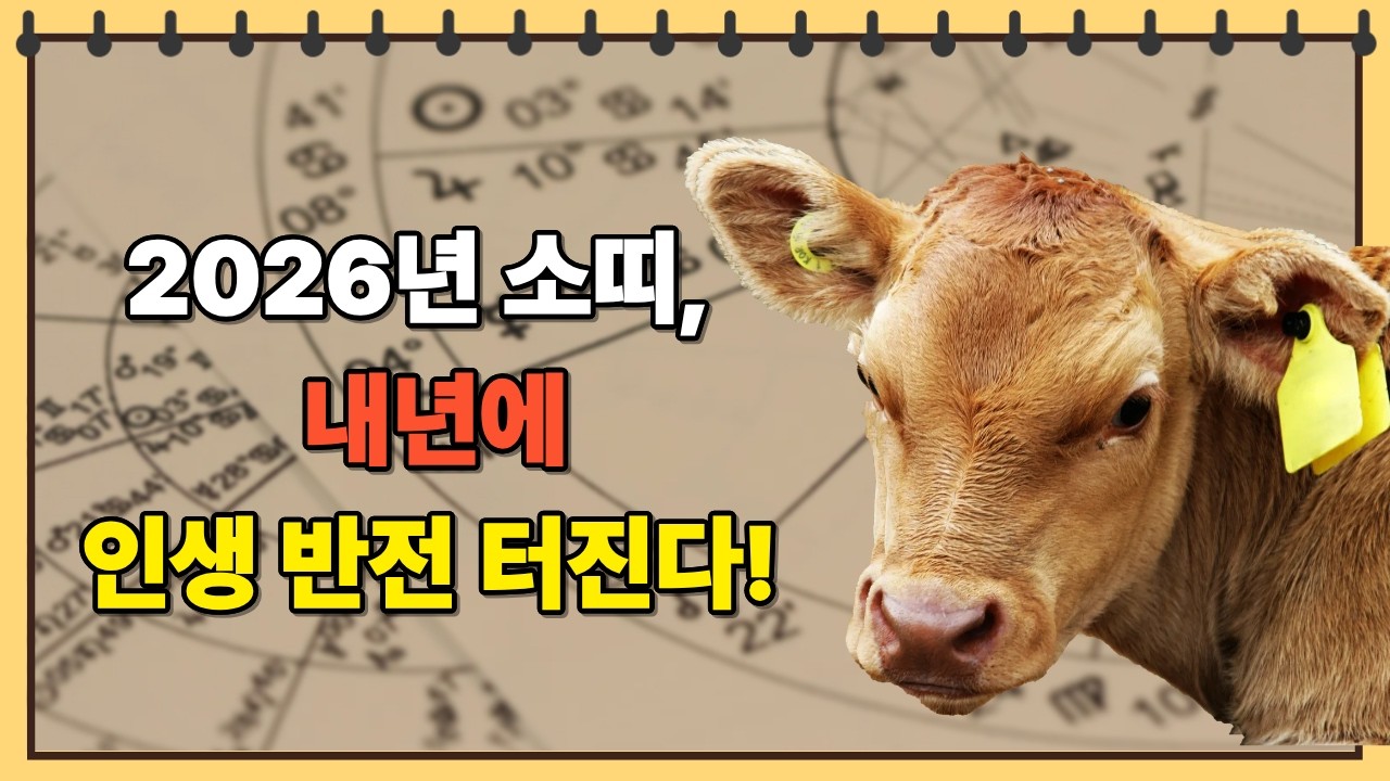 2026년 나이별소띠운세/2026년 인생반전 소띠/2026년 대박의 소띠/내년소띠 확 달라진다