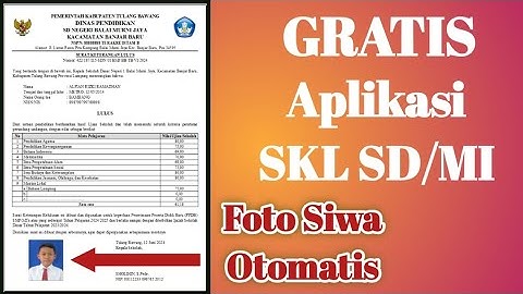 Unduh Aplikasi SKL (Surat Keterangan Lulus) untuk SD menggunakan Excel VBA