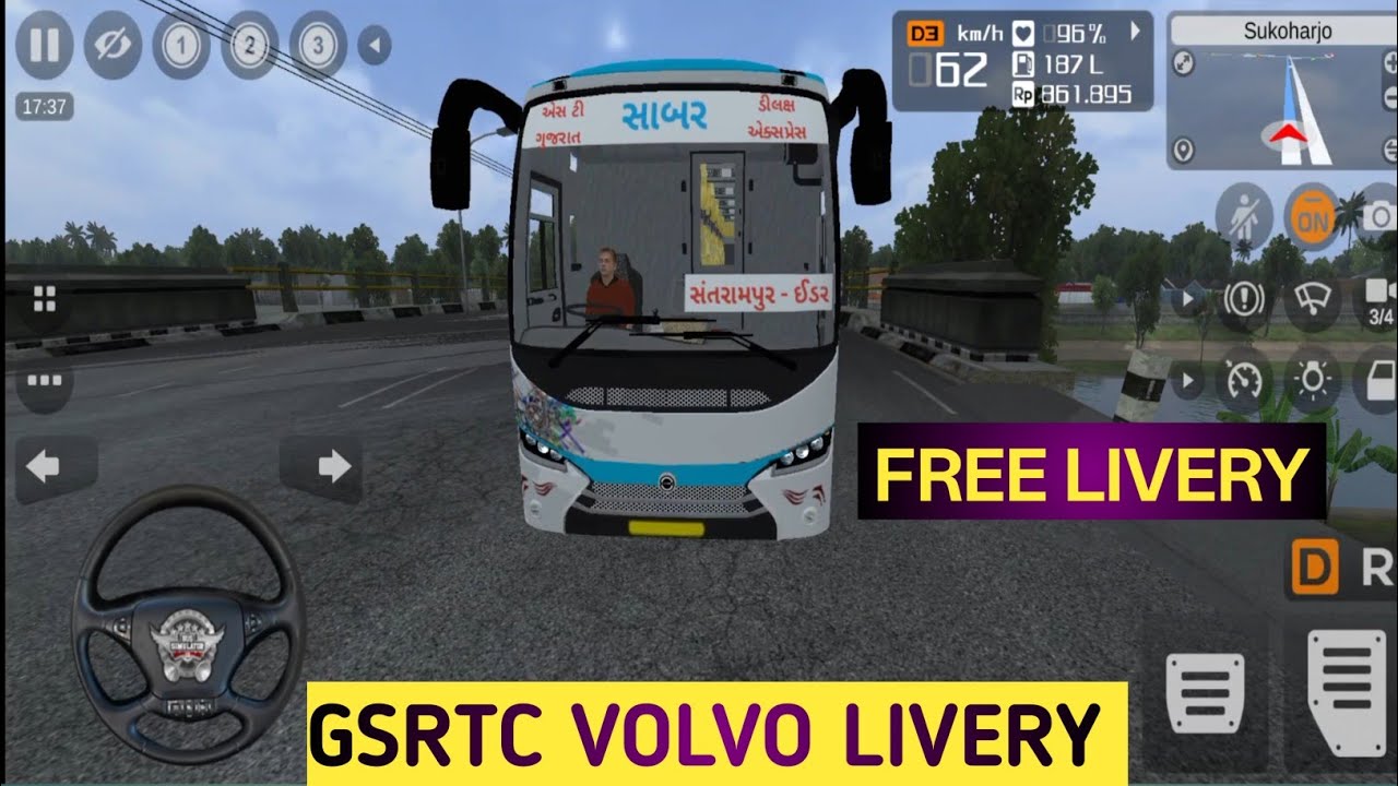 Santarampur થી Idar GSRTC Bus Livery In BUSSID | Gujarat Village Route Gameplay