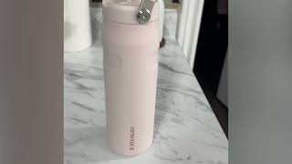 Stanley IceFlow Flip Straw 2.0 Water Bottle 24 oz rose quartz 🎀 #stanley #waterbottle