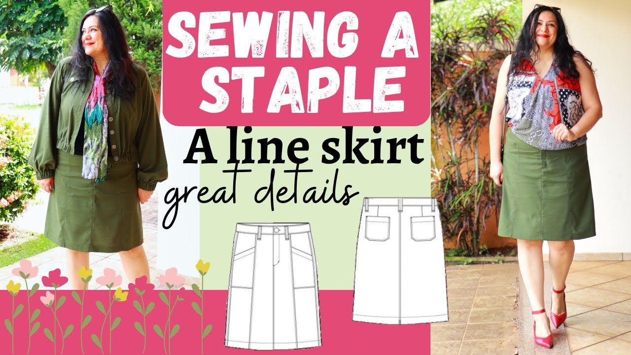 A STAPLE: The CLASSIC, TIMELESS A-line skirt. Great PRETTY details