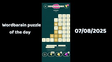 Wordbrain Daily Challenge August 7 2025 | Wordbrain Puzzle of the day Answers