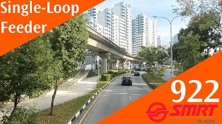 Singapore SMRT Buses Feeder Bus Service 922 Route Visual