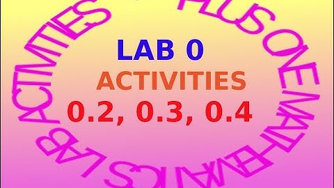 Lab 0 Activities 0.2,0.3,0.4 # Plus One Maths@TECH4MATHS