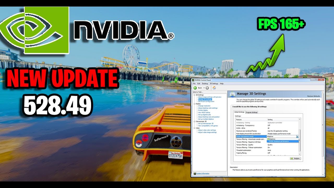 Best Settings For Gaming NVIDIA *New Update* Drivers v528.49 (Optimize ...