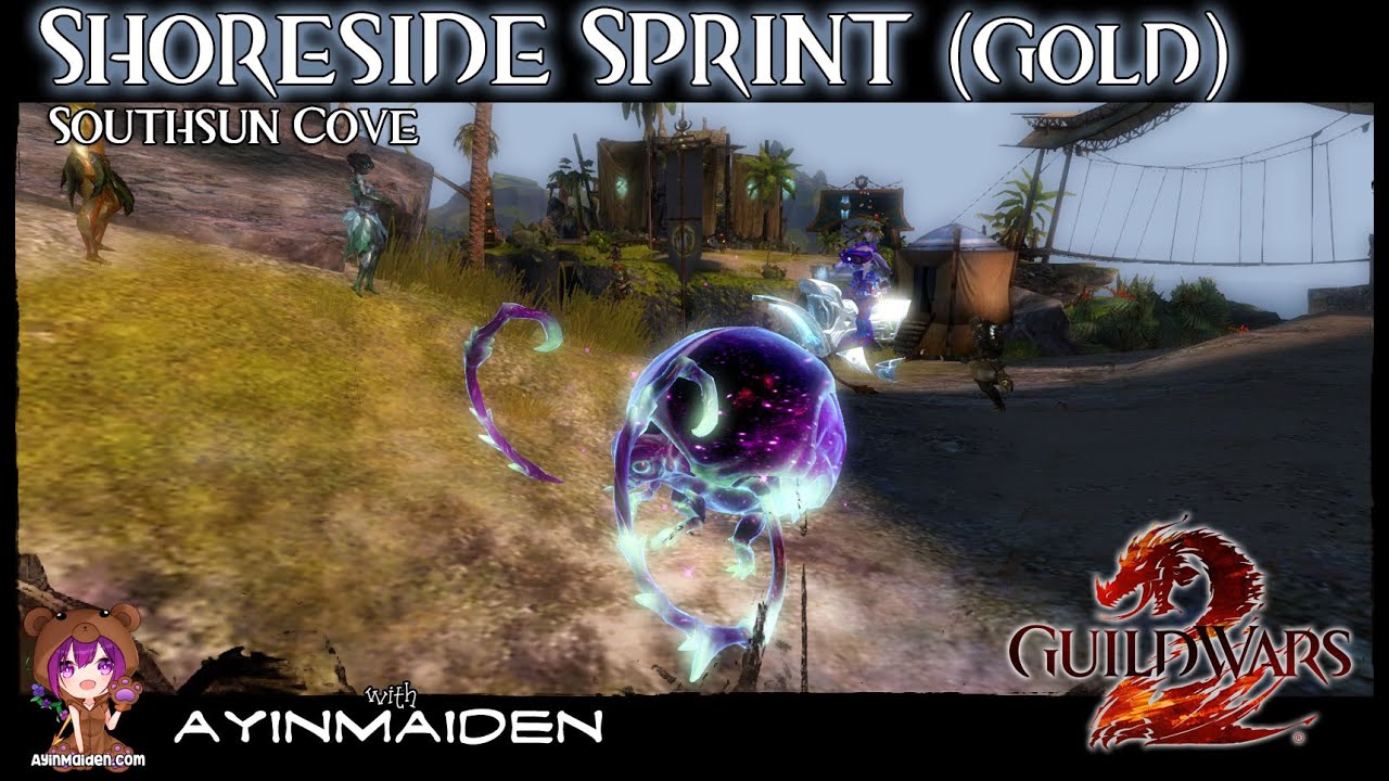 GW2 Roller Beetle Time Trial / Rolling Ace: Shoreside Sprint (Southsun Cove) | Gold Adventure achvmt