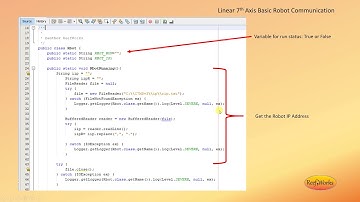 Linear 7th axis robot program