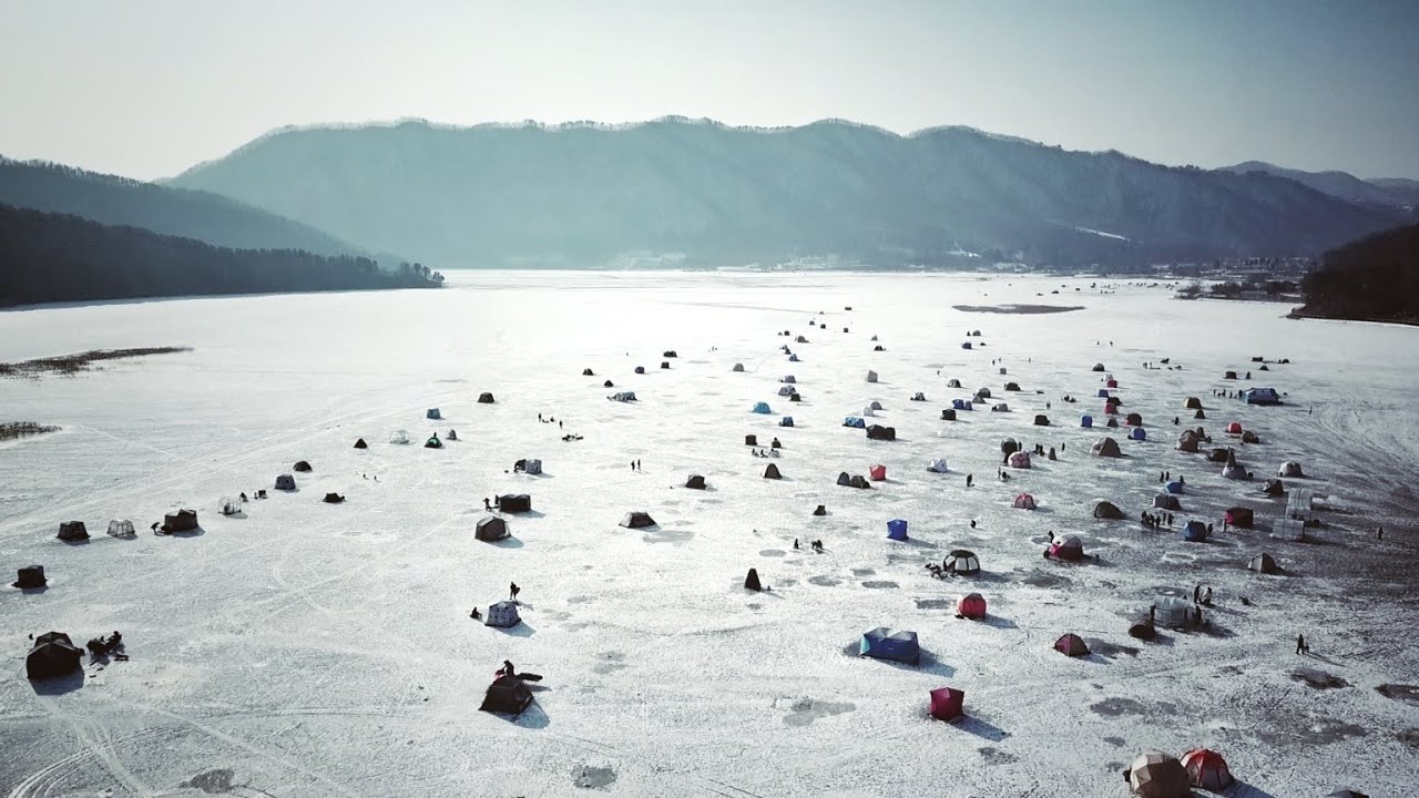 Real authentic K-camping ASMR/얼음 위에서 캠핑/Camping 솔로캠핑キャンプ ASMR