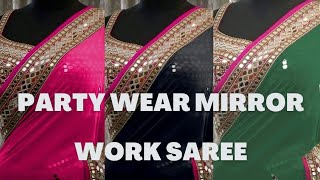 #Shorts||Rs:850/party wear mirror work Saree//latest 2021 design Saree//cod available