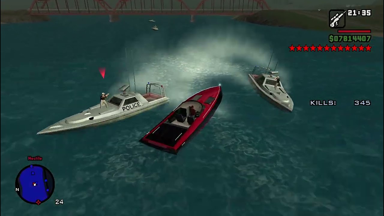 GTA San Andreas | San Fierro & Las Venturas Crazy Rampage + Twelve Star Wanted Level Escape #5