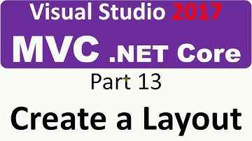 Visual Studio 2017 - MVC Core - Part 13 - Create a Layout with CSS