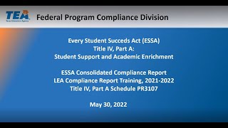 PR3107- Title IV, Part A