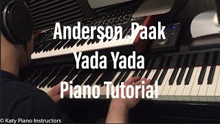 Anderson .Paak - Yada Yada - Piano Tutorial + Free Sheet Music |  David Friman