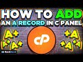 How to Add an A Record In cPanel