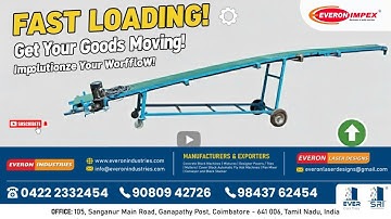 Everon Impex 35 Feet Loading Conveyor: Power, Speed & Efficiency | Mobile +91 9843762454