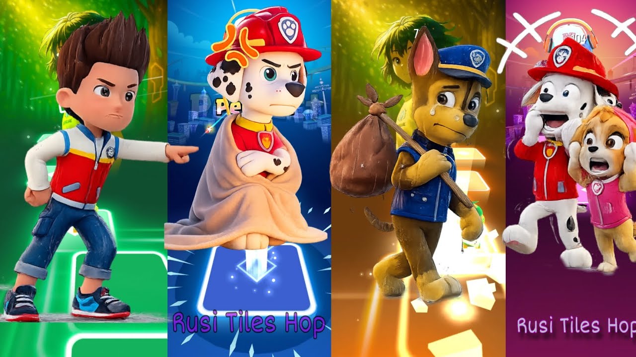 PAW Patrol's Ryder 🆚 PJ Masks 🆚 Chase 🆚 Spidey and Friends 🎶 Tiles Hop EDM Rush