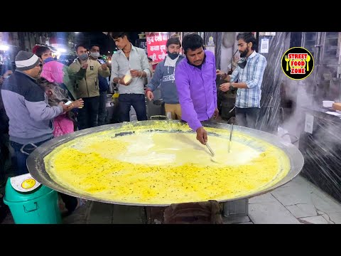 250ltr Milk Selling Per Day | Laxminarayan Dhudhwala | 66 Years Old Famous Kesar Doodh Seller Indore | Street Food Zone