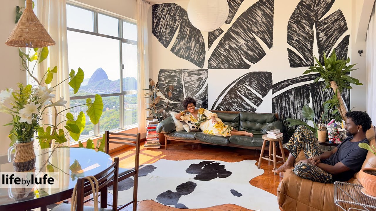 Апартаменты с видом на Рио-де-Жанейро, красивым декором и окружением леса