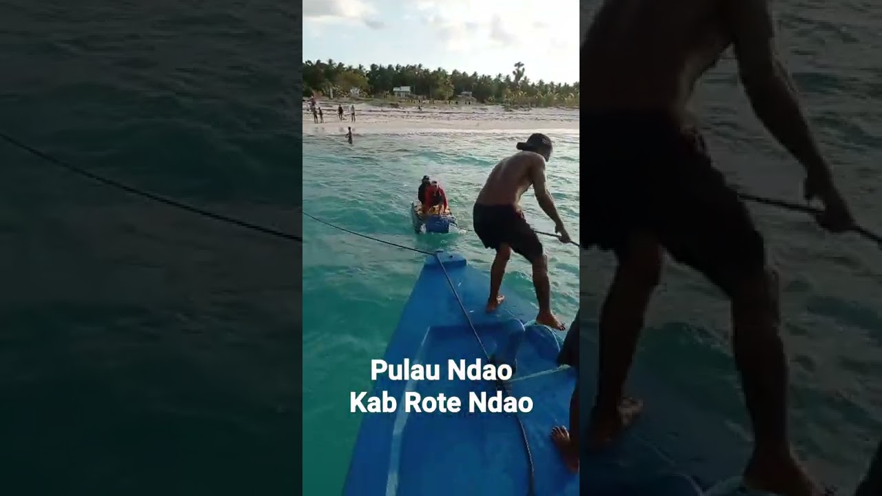 proses menaiki angkutan laut di pulau #ndao kab #rotendao