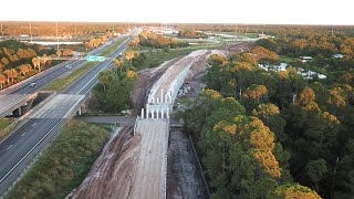 Brightline Construction at SR-528 and I-95 near Cocoa, FL - October 30, 2020