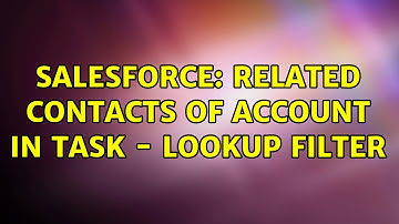 Salesforce: Related contacts of Account in Task - Lookup filter