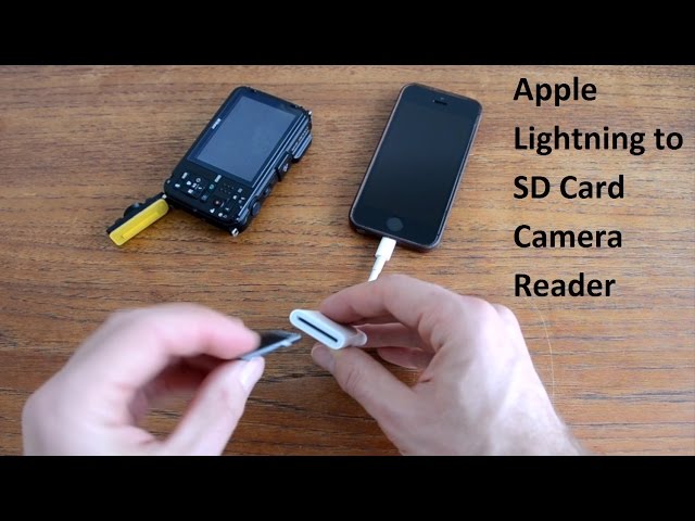 Apple SD card reader lightning photo video transfer (Demo)