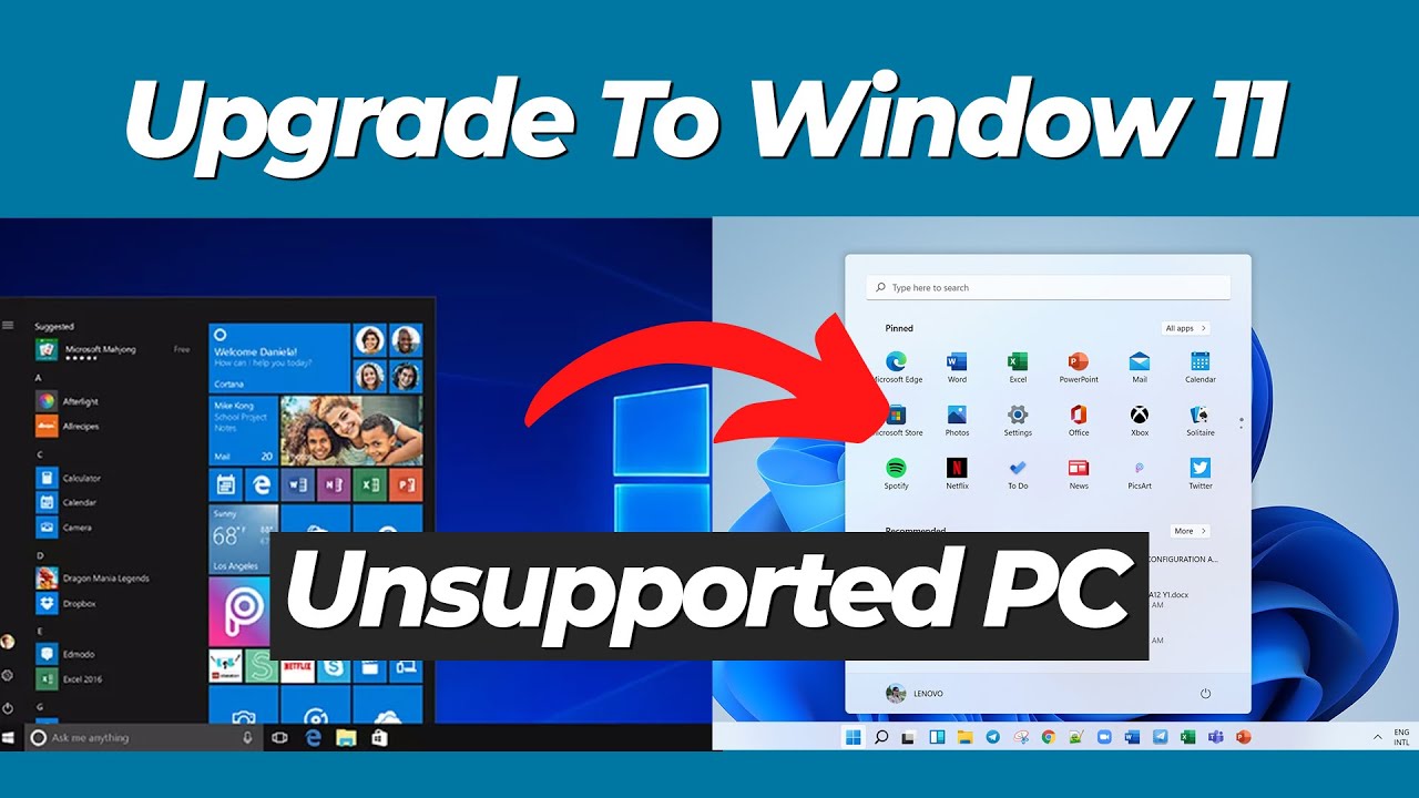 How to Install Windows 11 Upgrade From Windows 10 Unsupported Hardware ...