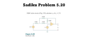 Problem 5.20 Fundamental of Electric Circuits (Sadiku) 5th Ed - Op-amp