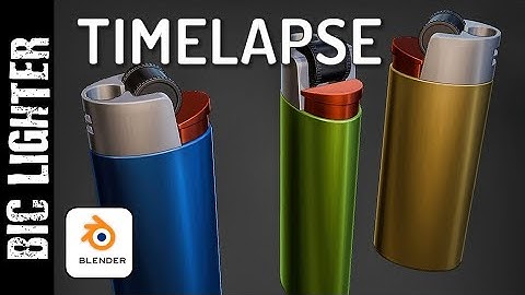 BLENDER: BIC LIGHTER (TIMELAPSE)