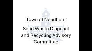 Solid Waste Disposal & Recycling Advisory Committee 10/21/2025