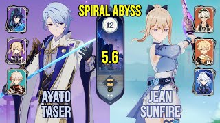 C1 Ayato Taser + C6 Jean Sunfire | Spiral Abyss 5.6 | Genshin Impact