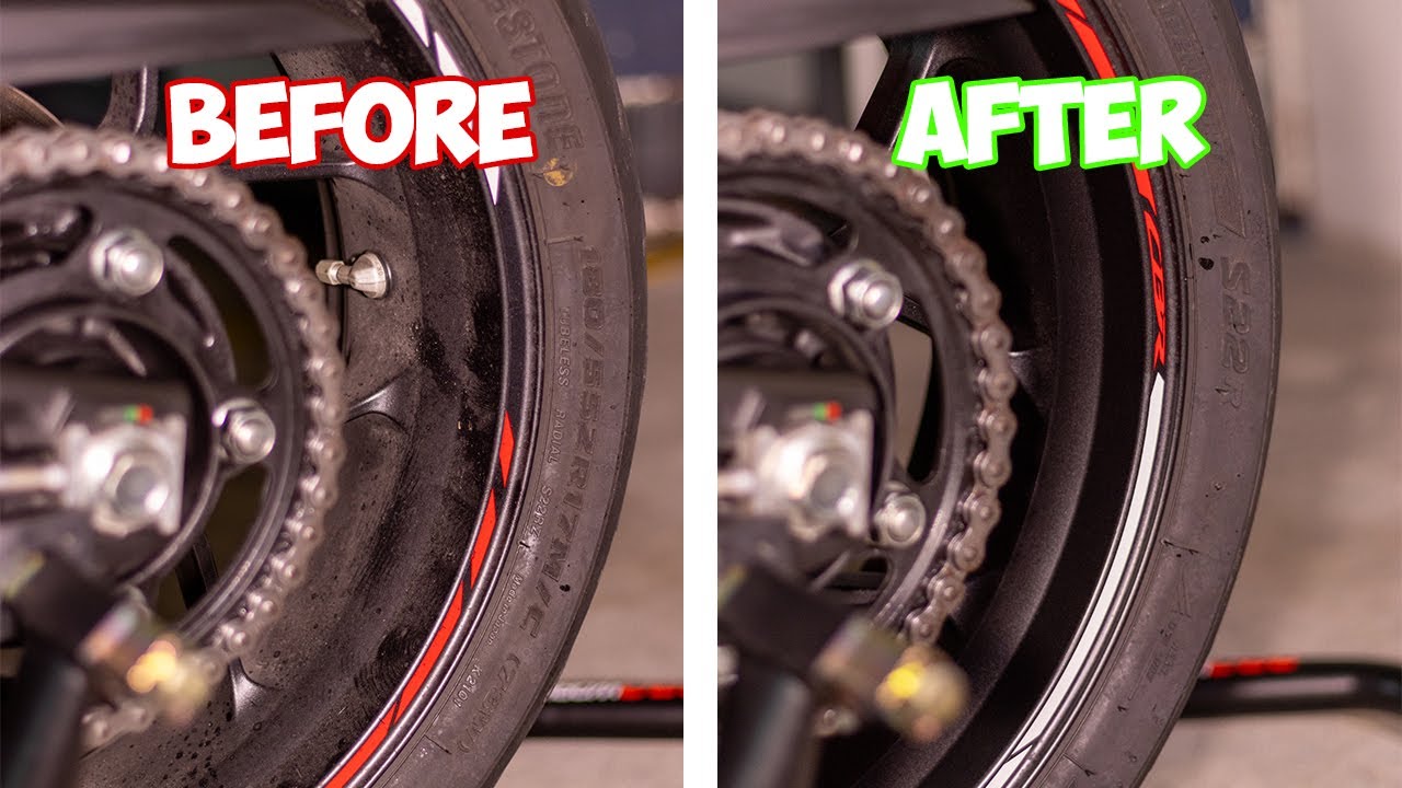 How To Clean Your Motorcycle Wheels / Rims In Less Than 60 Seconds ...