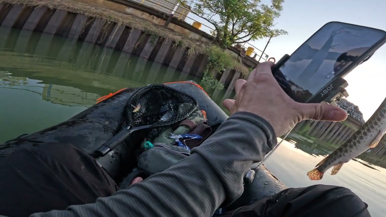 Bass Fishing in USA Live streaming highlight new prototype lure packraft inflatable kayak megabass