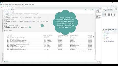 Mutate a column in R with the mutate function